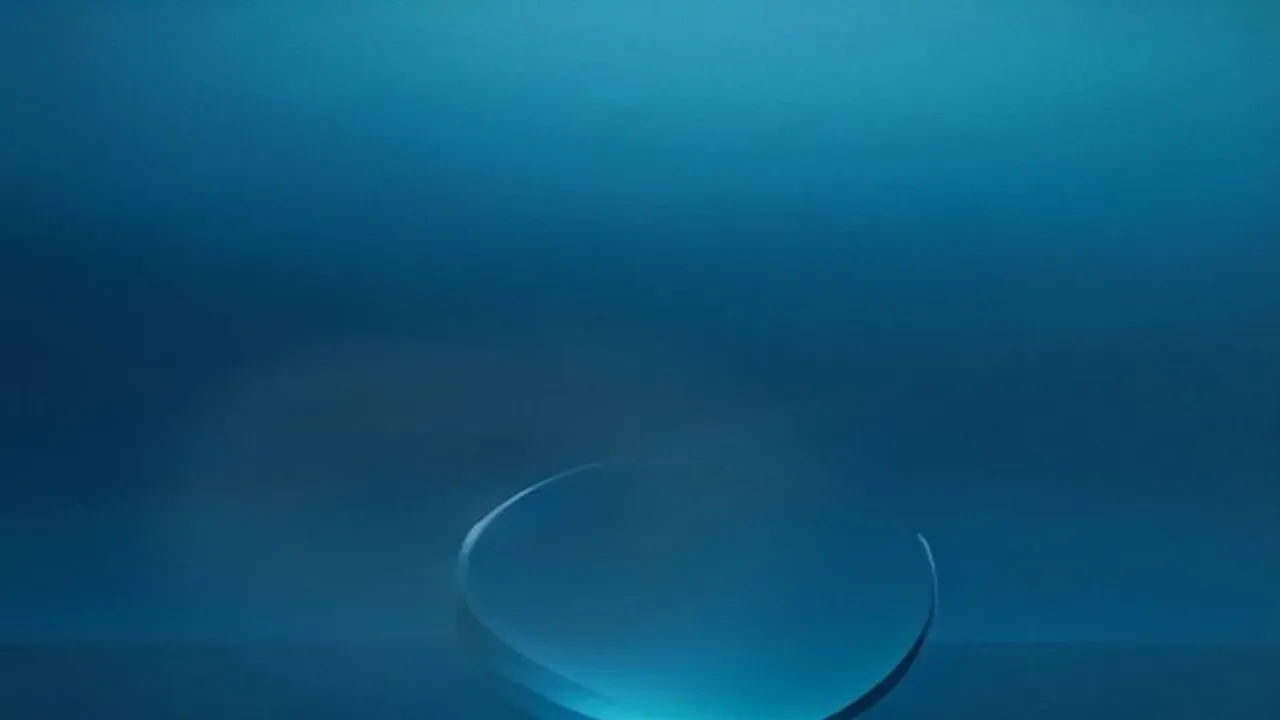 A single shallow rounded form resting on a dark surface under soft directional light