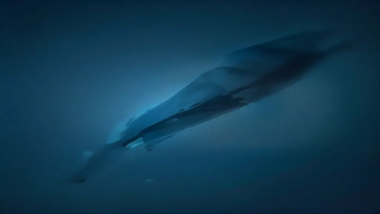 A single flat translucent crystal disc on a dark matte surface illuminated by one narrow beam of directional side lighting